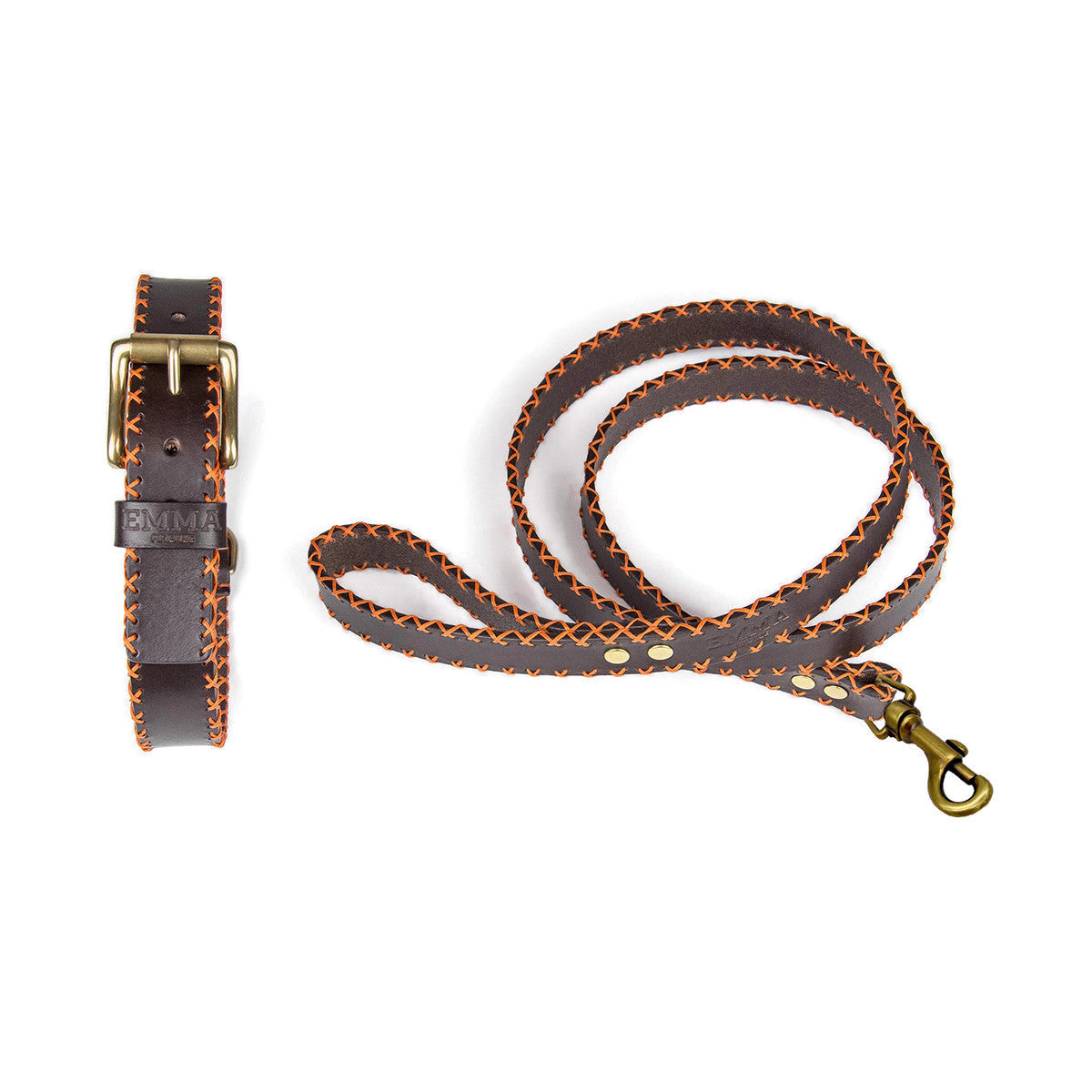 Orange Cross Dog Collar