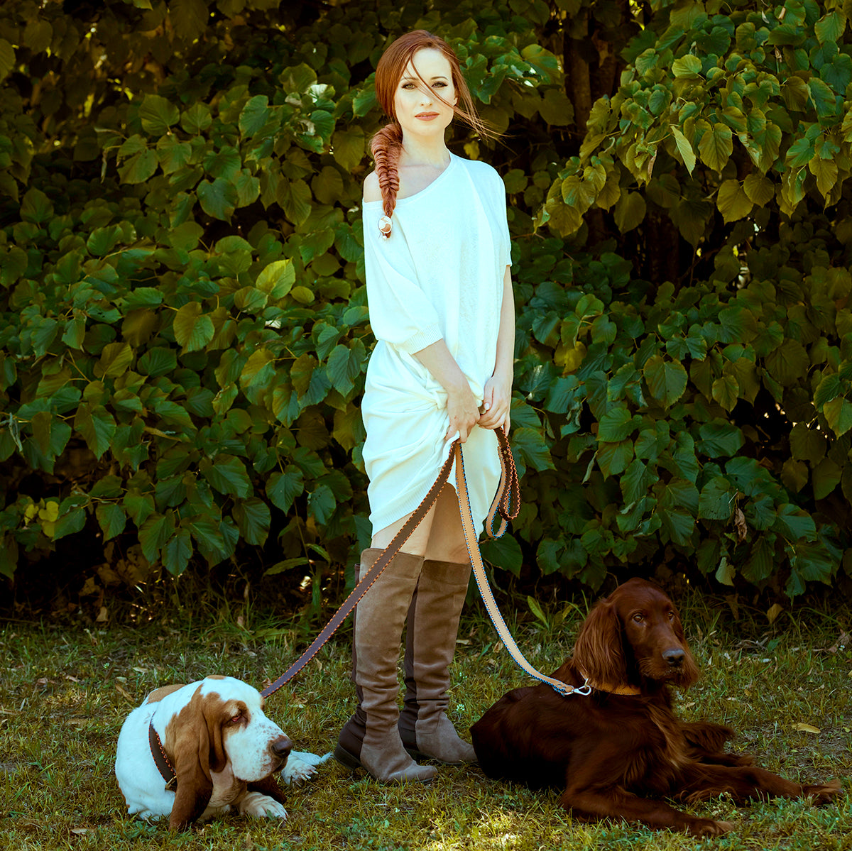 Orange Cross Dog Collar